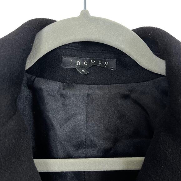 Theory Jacket Womens Small Black Wool Cashmere Angora Old Money Quiet Luxury - Picture 2 of 14